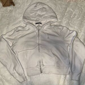 Brandy Melville white cropped jacket